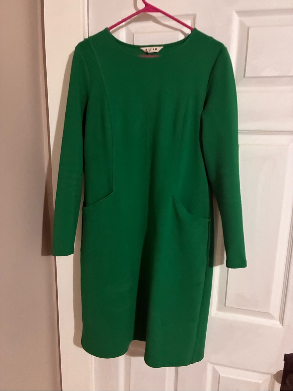 Boden Emerald Green Long Sleeve Shift Dress 8T